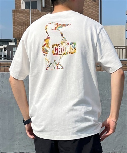 CHUMS/チャムス Tシャツ バックプリント クルーネック コットン CH01-2389(N001-S)