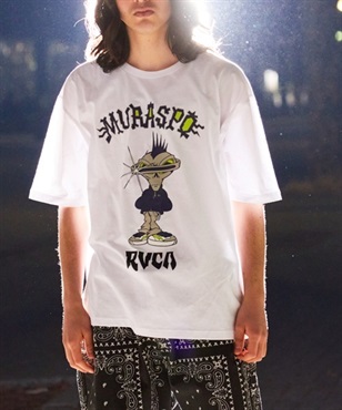 RVCA ルーカ × DMOTE コラボレーション BD041-P46 メンズ 半袖 Tシャツ ムラサキスポーツ限定 KK1