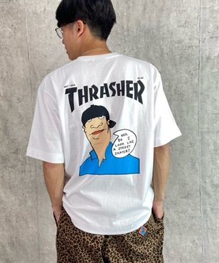 【マトメガイ対象】THRASHER スラッシャー MAY 94 THMM-006 メンズ 半袖 Tシャツ カットソー ムラサキスポーツ限定 KK1 C21