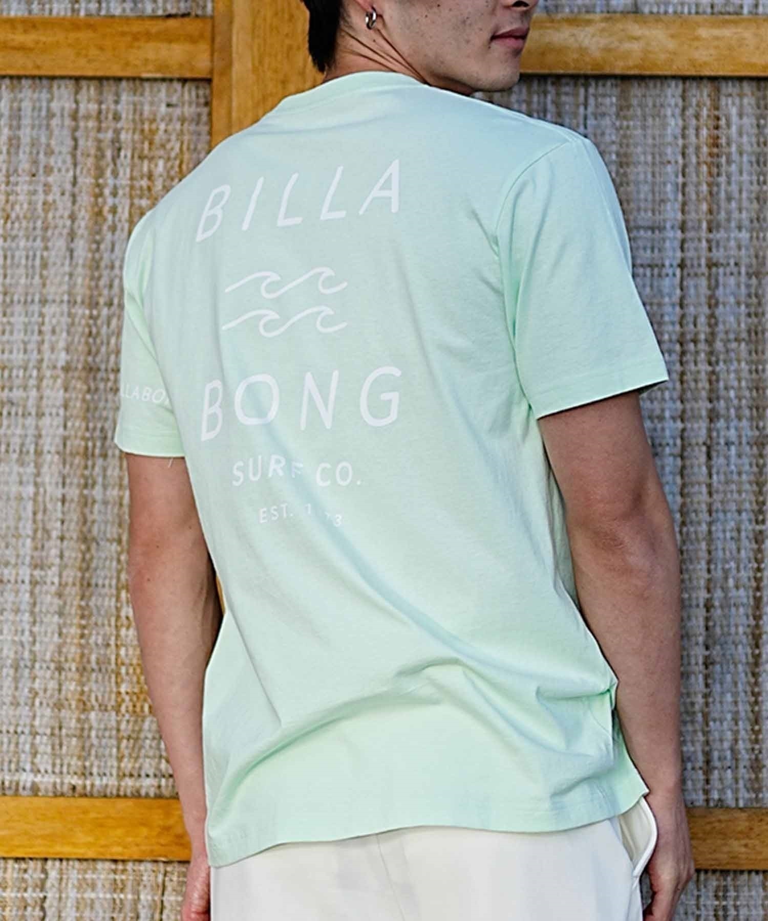 【マトメガイ対象】BILLABONG ビラボン メンズ バックプリントTシャツ ロゴT 半袖 BE011-204(MNT-S)