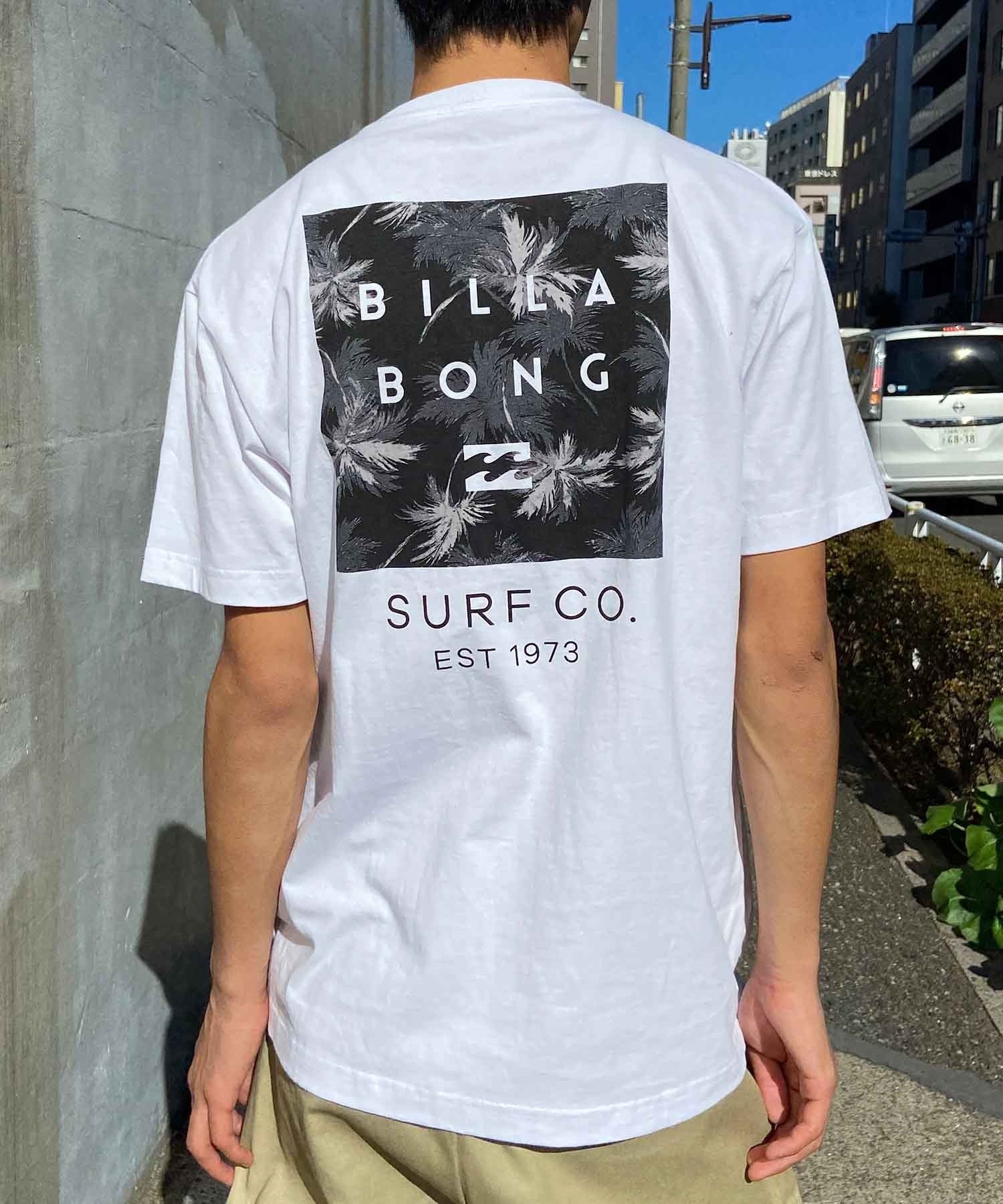 【マトメガイ対象】BILLABONG ビラボン BACK SQUARE Tシャツ 半袖 メンズ バックプリント BE011-203(WHT-M)