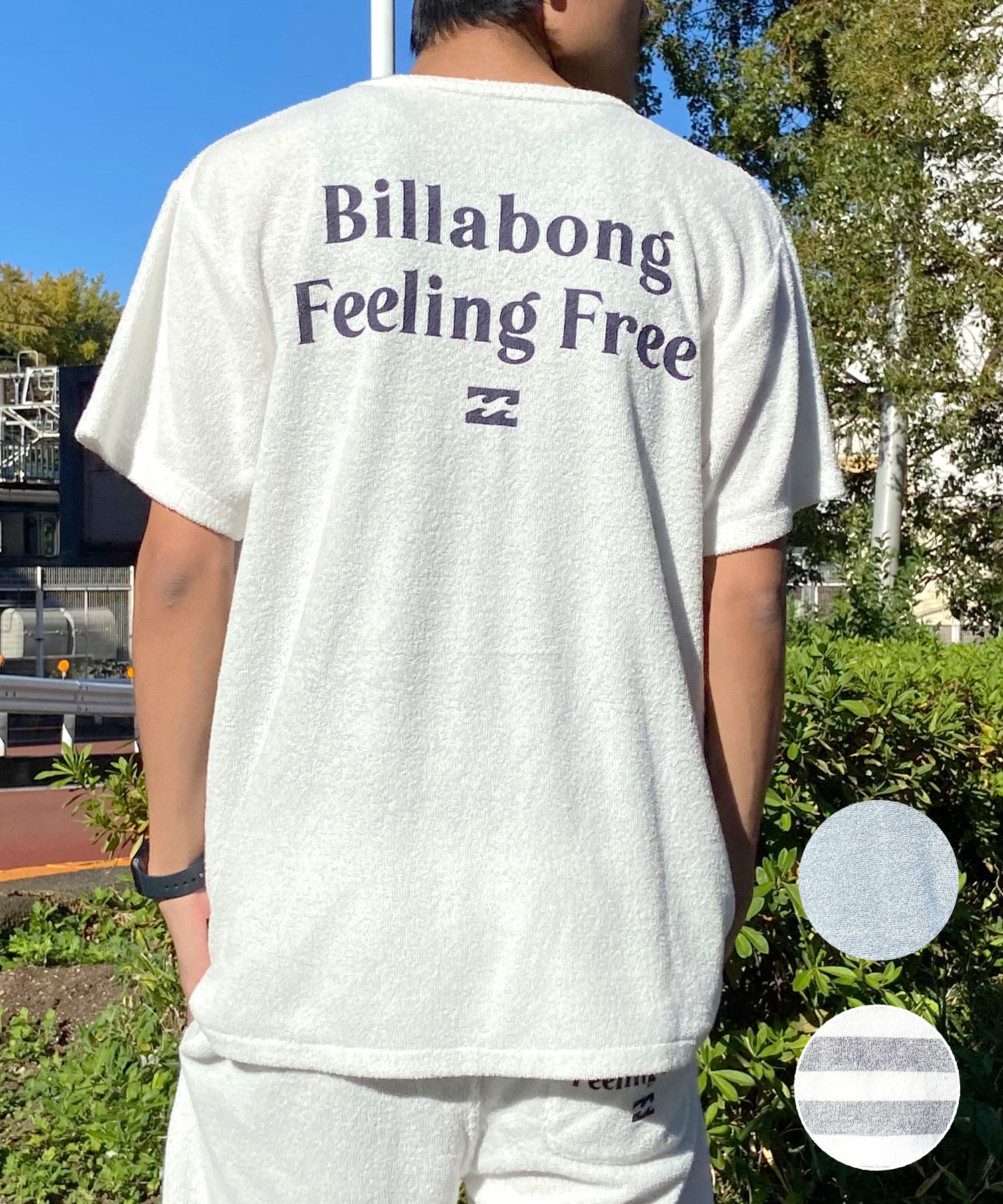 【マトメガイ対象】BILLABONG ビラボン メンズ 半袖 Tシャツ パイル生地 セットアップ対応 BE011-303(GRB-M)