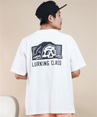 【 ムラサキスポーツ限定】LURKING CLASS ラーキングクラス メンズ 半袖 Tシャツ バックプリント レオパード柄 ST24STM15(WHITE-M)