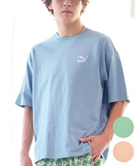 【マトメガイ対象】PUMA プーマ メンズ Tシャツ 半袖 ワンポイント ロゴ 刺繍 シンプル ビッグシルエット クルーネック 626025