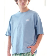 【マトメガイ対象】PUMA プーマ メンズ Tシャツ 半袖 ワンポイント ロゴ 刺繍 シンプル ビッグシルエット クルーネック 626025