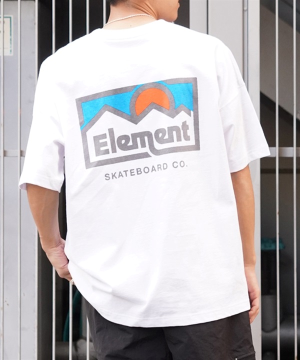 【マトメガイ対象】ELEMENT エレメント メンズ 半袖 Tシャツ オーバーサイズ バックプリント クルーネック BE021-223