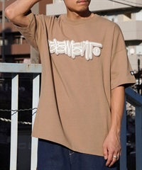 ELEMENT エレメント メンズ 半袖 Tシャツ タギング ロゴ プリント グラフィティ BE021-249(BEG-M)