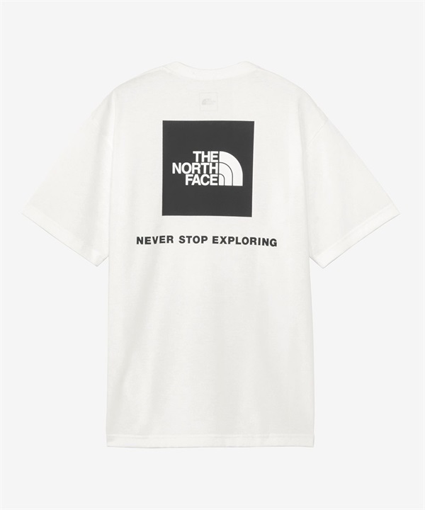 【マトメガイ対象】THE NORTH FACE ザ・ノース・フェイス メンズ Tシャツ 半袖 スクエアロゴ バックプリント 速乾 NT32447 W