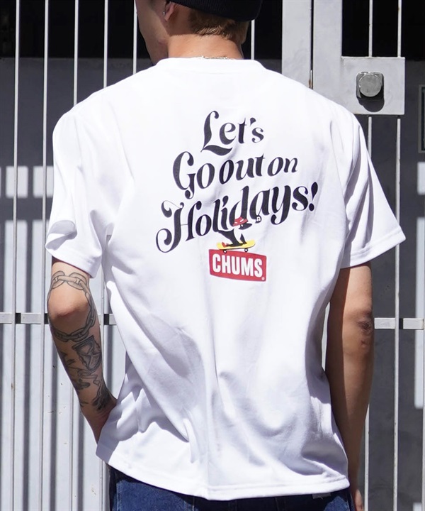 CHUMS/チャムス Let's Go out on Holidays! Work Out Dry T レッツゴーアウト クルーネック CH01-2377