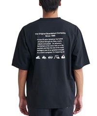 QUIKSILVER クイックシルバー メンズ ポケットTシャツ 半袖 ポケT バックプリント クルーネック オーバーサイズ QST242010(BLK-M)