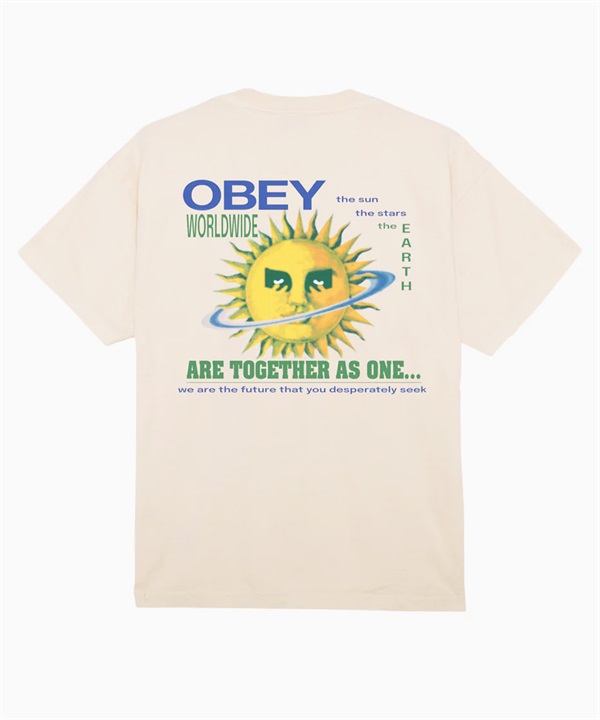 OBEY オベイ メンズ 半袖 Tシャツ バックプリント リラックスシルエット コットン OBEY TOGETHER AS ONE 166913759