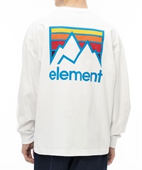 ELEMENT/エレメント JOINT LS メンズ 長袖 Tシャツ ロンT オーバーサイズ クルーネック バックプリント BD022-059(WHT-M)