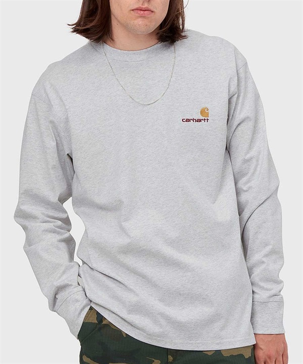 【マトメガイ対象】Carhartt WIP/カーハートダブリューアイピー メンズ 長袖 Tシャツ ルーズシルエット ロゴ刺繍 I029955