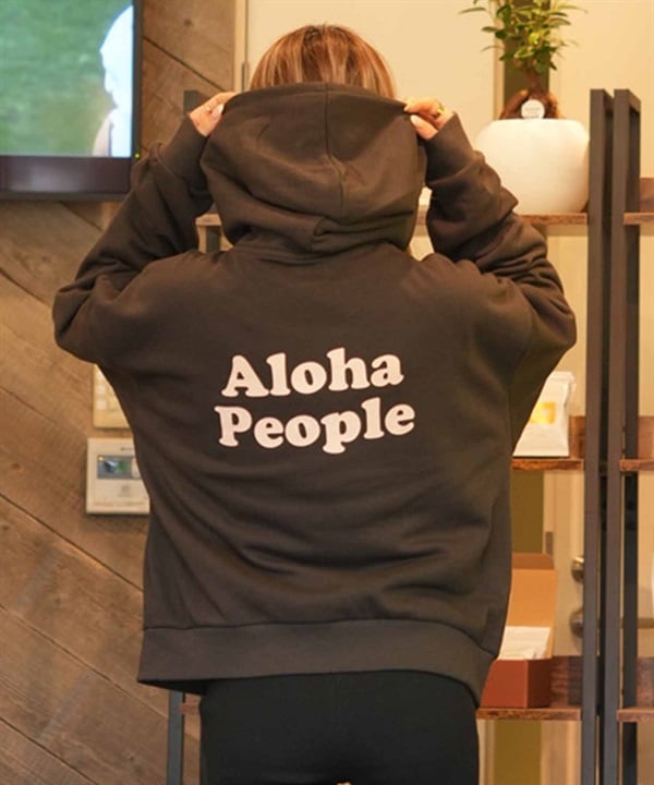 【マトメガイ対象】ALOHA PEOPLE/アロハピープル レディース フルジップパーカー 薄手 APSS2405