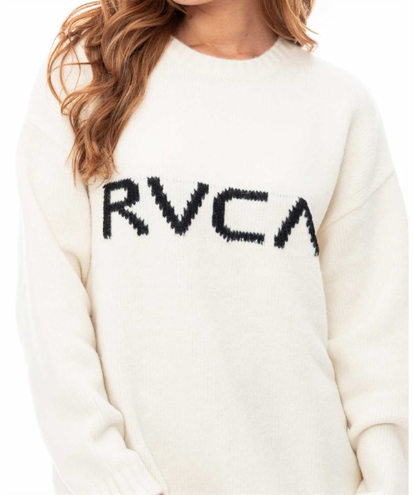 【マトメガイ対象】RVCA/ルーカ レディース セーター ルーカ ロゴ ビッグサイズ ニット BD044-421