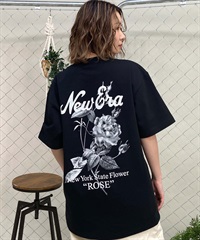 NEW ERA ニューエラ State Flowers レディース 半袖 Tシャツ オーバーサイズ バックプリント バラ 14121880(BLK-XL)