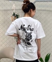 NEW ERA ニューエラ State Flowers レディース 半袖 Tシャツ オーバーサイズ バックプリント バラ 14121879(WHI-XL)