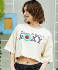 ROXY ロキシー レディース 半袖 Tシャツ ブランドロゴ ショート丈 クロップ丈 RST242627T