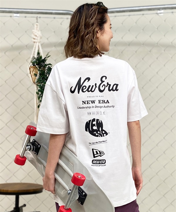 NEW ERA ニューエラ レディース 半袖 Tシャツ バックプリント ロゴ ビッグシルエット オーバーサイズ 13732629 ムラサキスポーツ限定