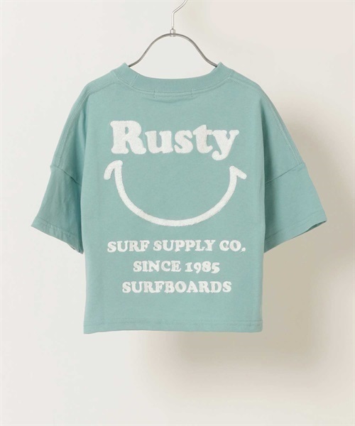 RUSTY ラスティー 963502 キッズ 半袖Tシャツ KK1 D22(WT-100cm)