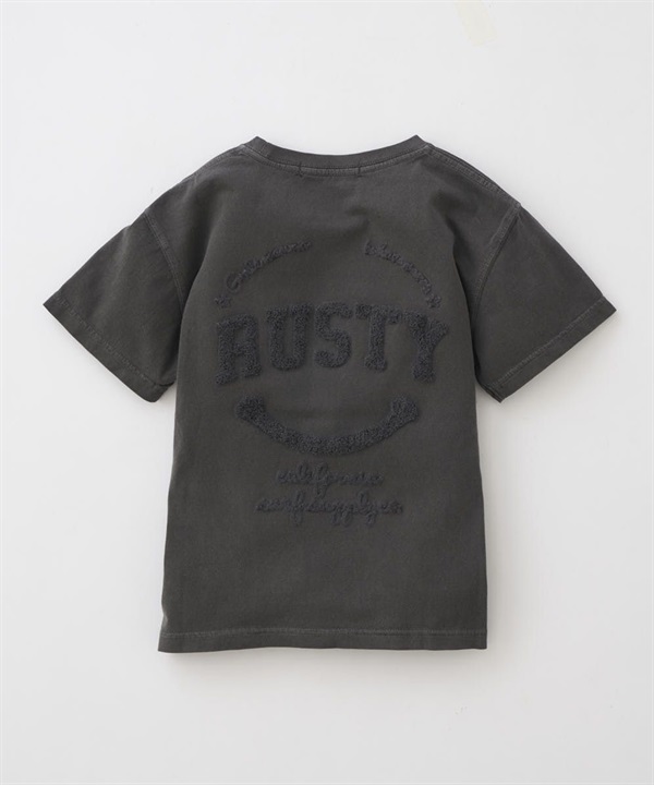 RUSTY ラスティー キッズ Tシャツ 半袖 バックロゴ ニコちゃんマーク シンプル 964500