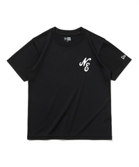 NEW ERA ニューエラ キッズ Youth 半袖 テック Tシャツ Classic Logo ブラック バックプリント 吸汗速乾 UVカット 14111849(BLK-130cm)