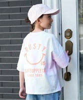 RUSTY ラスティー v キッズ ガールズ 半袖Tシャツ KK1 D22(BL-120cm)