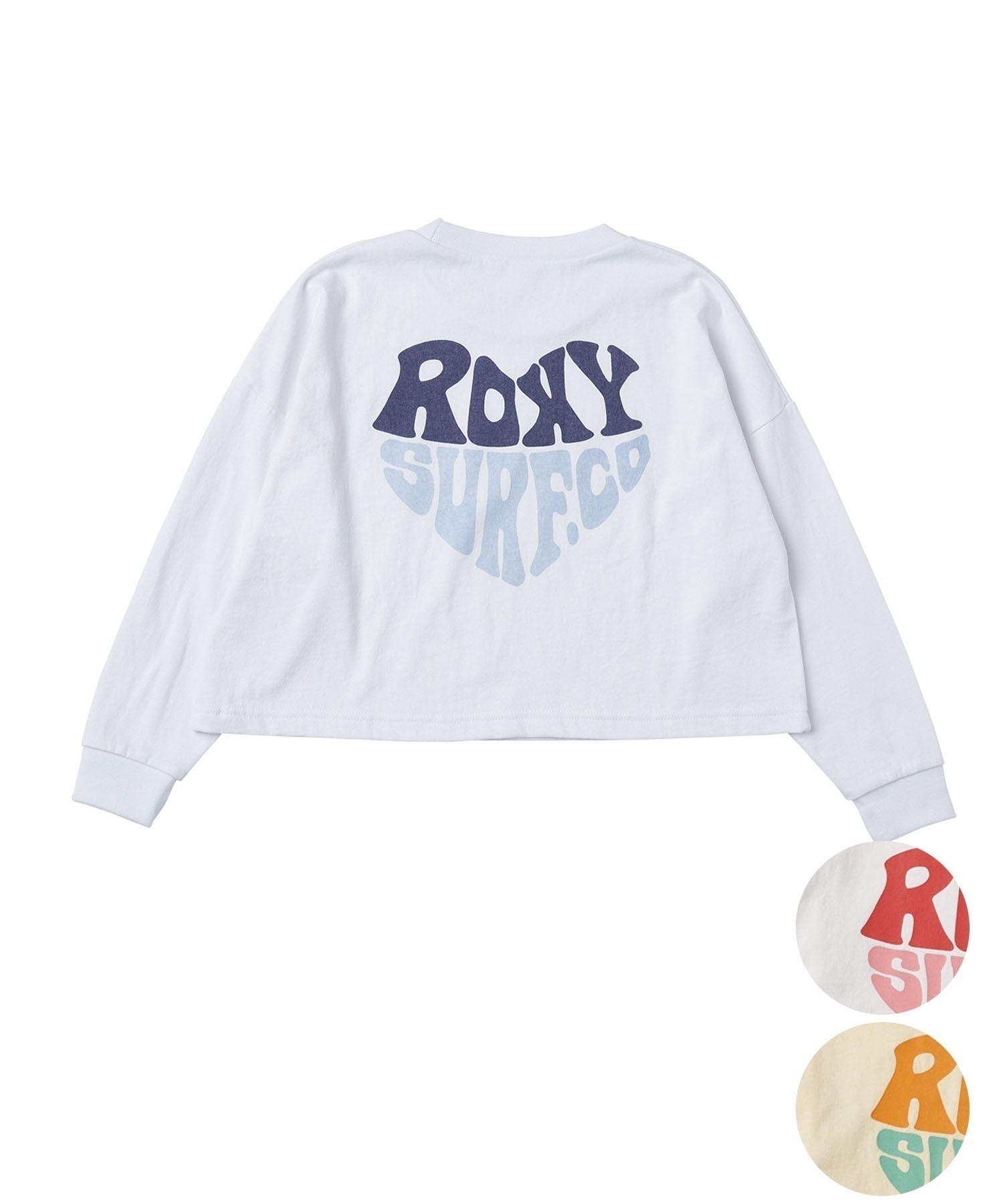 ROXY/ロキシー キッズ 長袖Tシャツ CROP TLT234088(WHT-130cm)