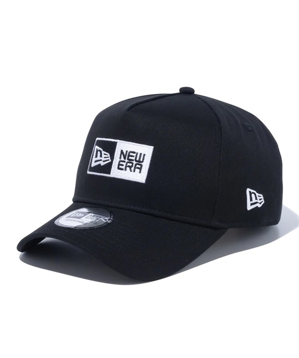 NEW ERA/ニューエラ 9FORTY A-Frame Box Logo ボックスロゴ ブラック × ホワイト キャップ 帽子 9FORTYAF 13751006