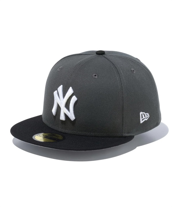NEW ERA/ニューエラ 59FIFTY Shadow ニューヨーク・ヤンキース ダークグラファイト ブラックバイザー キャップ 帽子 14109882