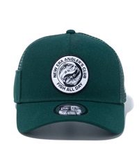 NEW ERA/ニューエラ 9FORTY A-Frame トラッカー New Era Angler's Club ブラックバス ダークグリーン キャップ 帽子 14110111