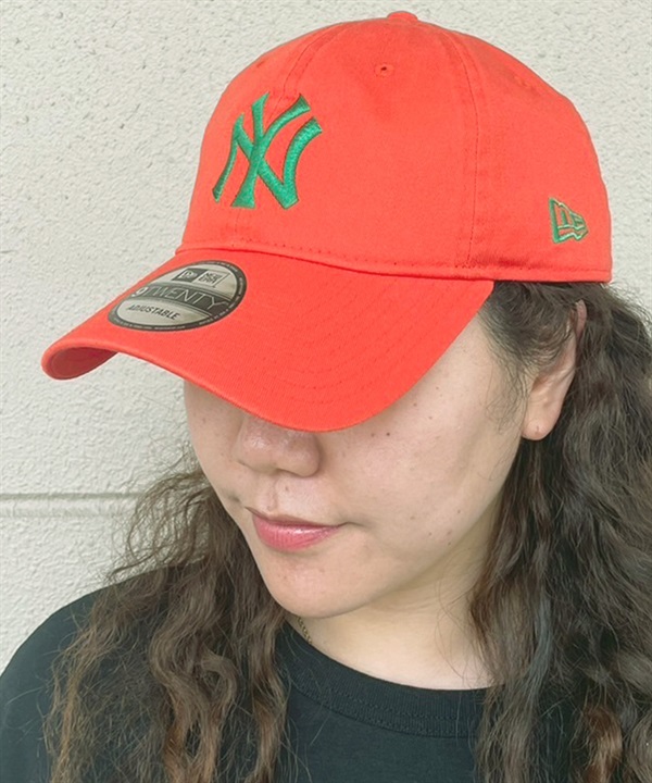 NEW ERA/ニューエラ 9TWENTY ニューヨーク・ヤンキース オレンジ×グリーン キャップ 帽子 14324553 ムラサキスポーツ限定