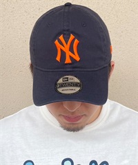 NEW ERA/ニューエラ 9TWENTY ニューヨーク・ヤンキース ネイビー×オレンジ キャップ 帽子 14324555 ムラサキスポーツ限定(NVY-FREE)