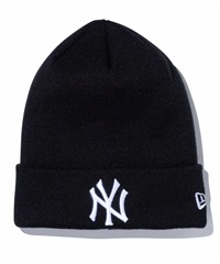 NEW ERA/ニューエラ ビーニー ベーシック カフニット MLB Team Logo ニューヨーク・ヤンキース ブラック 13751342