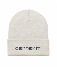 Carhartt/カーハート ビーニー ニット帽 ダブル SCRIPT BEANIE I030884(WAX/L-FREE)