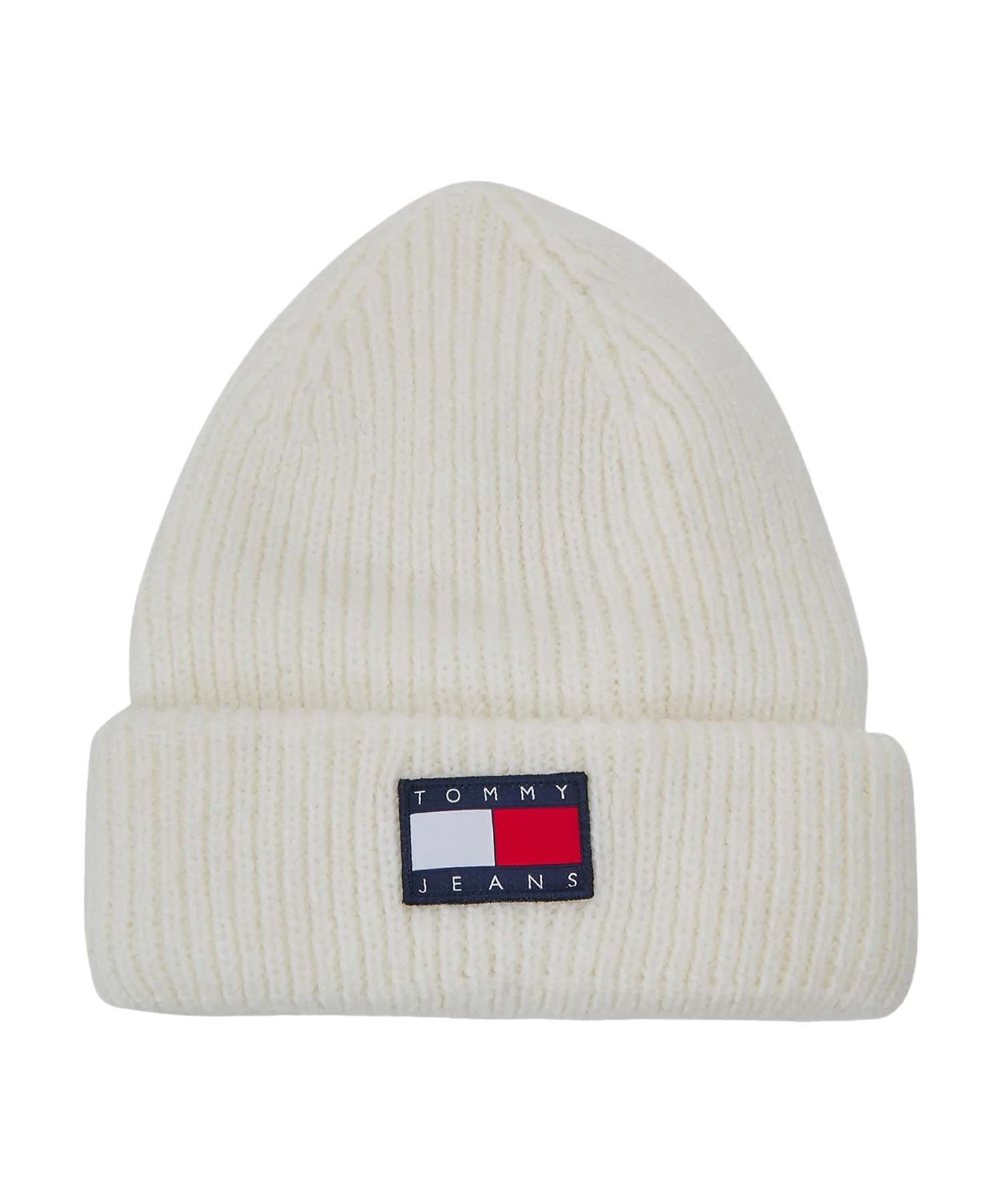 TOMMY JEANS/トミージーンズ ビーニー ニット帽 ダブル SOFT READY BEANIE AW15464(WT/NV-FREE)