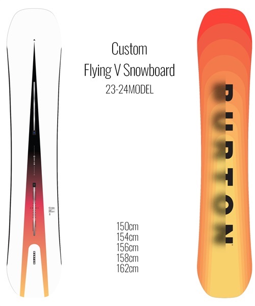 スノーボード 板 メンズ BURTON バートン Custom Flying V Snowboard 23-24モデル KK A26(ONECOLOR-150cm)