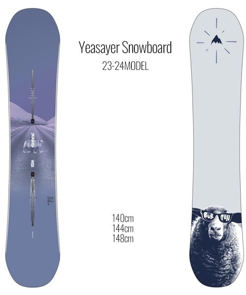スノーボード 板 レディース BURTON バートン 10708110000 Yeasayer Flying V Snowboard 23-24モデル KK A26(ONECOLOR-140cm)