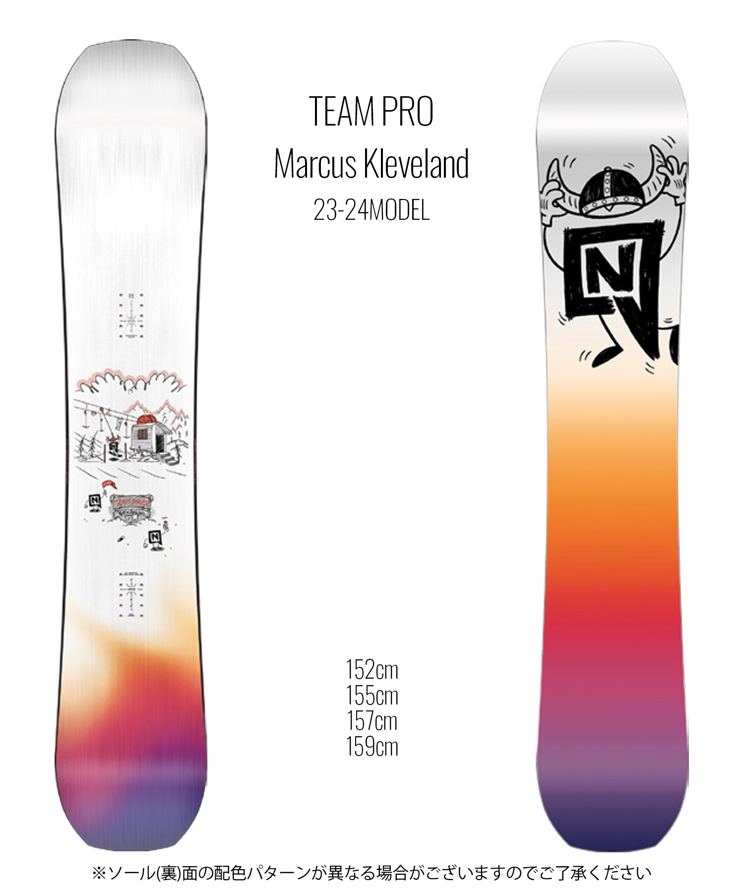 スノーボード 板 メンズ NITRO ナイトロ TEAM PRO Marcus Kleveland 23-24モデル ムラサキスポーツ KK D18(ONECOLOR-152cm)