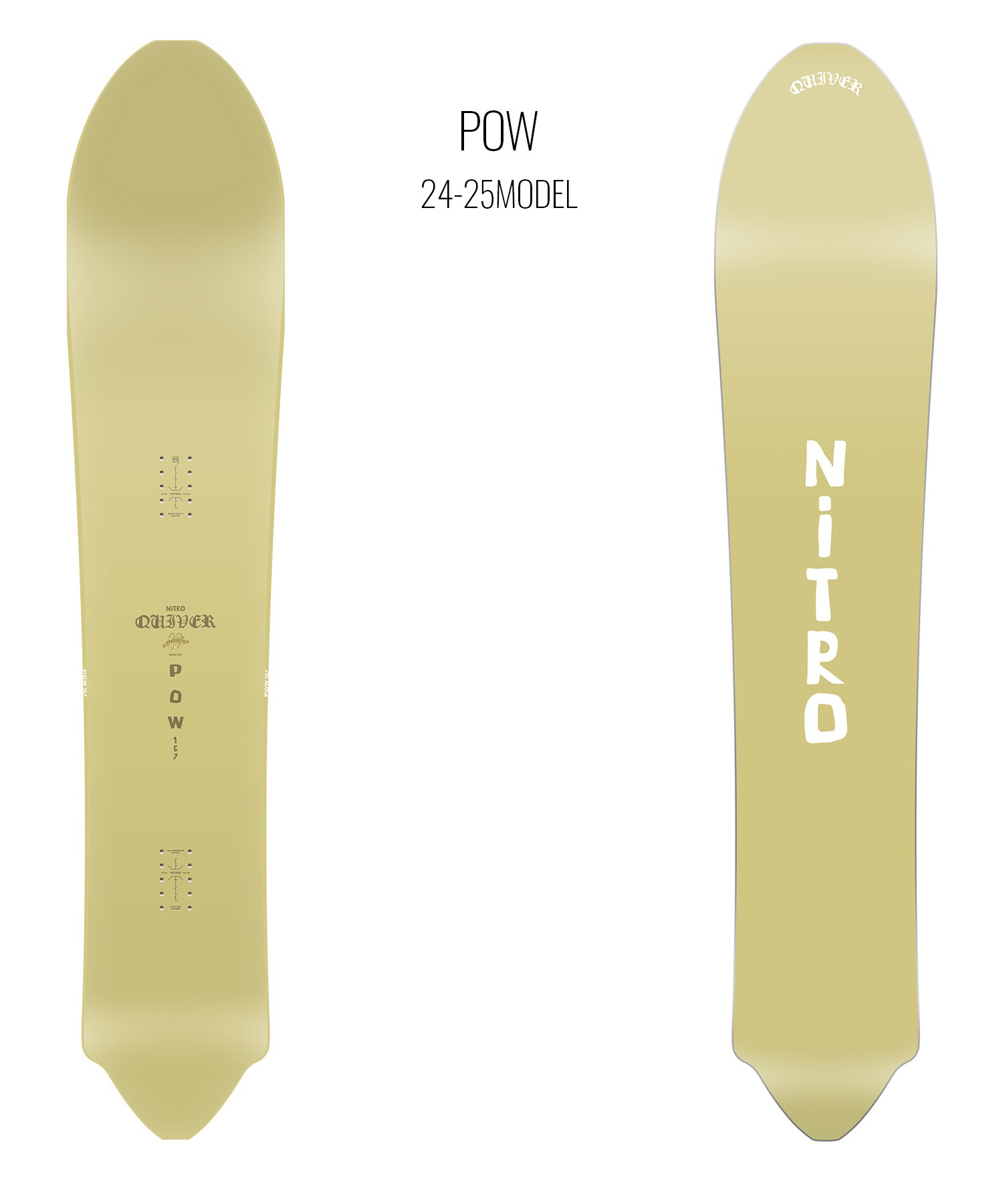 【早期購入】NITRO ナイトロ スノーボード 板 メンズ Quiver POW ムラサキスポーツ 24-25モデル LL A26(ONECOLOR-157wcm)