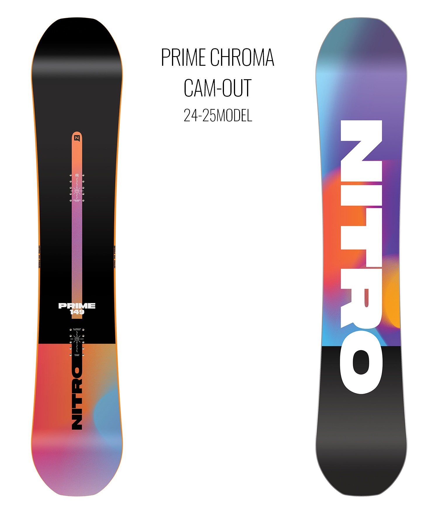 【早期購入】NITRO ナイトロ スノーボード 板 メンズ PRIME CHROMA CAM-OUT ムラサキスポーツ 24-25モデル LL A26(ONECOLOR-149cm)