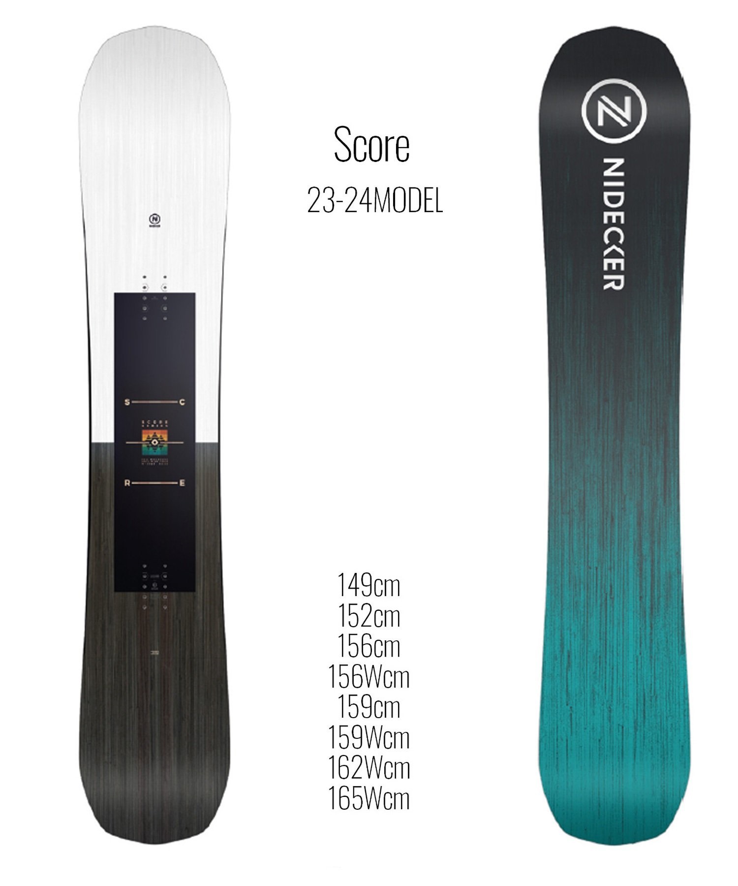☆スノーボード＋バインディング 2点セット NIDECKER ナイデッカー Score SALOMON サロモン RHYTHM 23-24モデル ムラサキスポーツ(156Wcm-White-S)