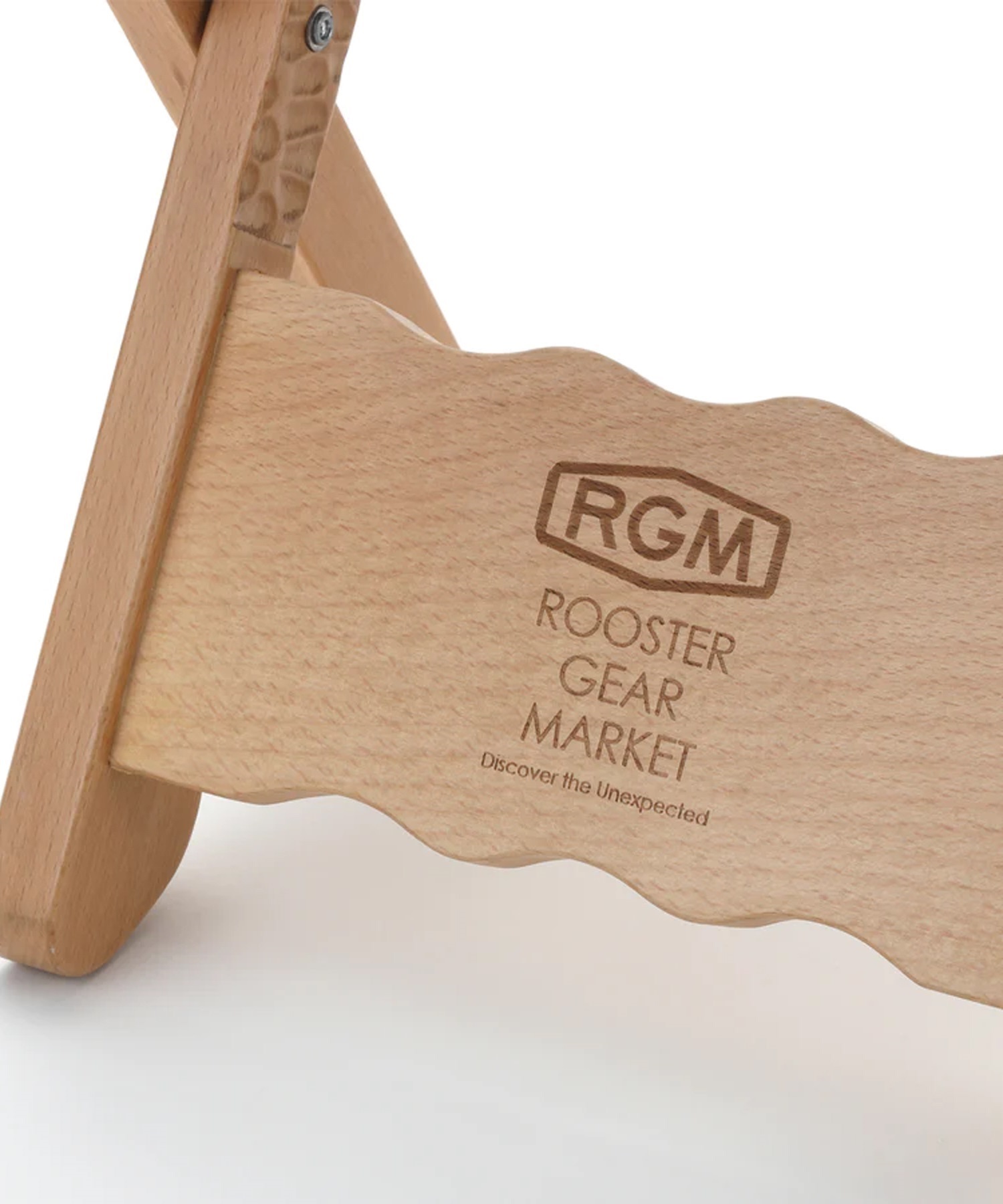 ROOSTER GEAR MARKET ルースターギアマーケット WOOD STOOL 折り畳み 椅子 コンパクト RGM ムラサキスポーツ(BLACK-ONESIZE)