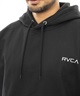 RVCA/ルーカ CHECKER HOODIE メンズ パーカー プルオーバー スウェット チェッカーフラッグ柄 市松模様 防風 撥水 セットアップ対応 BD042-048(BLK-S)