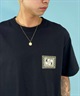 QUIKSILVER クイックシルバー QST222013 メンズ 半袖 Tシャツ ネオンカラー ルーズシルエット スクエアロゴ バックプリント(BLK-M)
