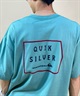 QUIKSILVER クイックシルバー QST222605M メンズ 半袖 Tシャツ オーバーサイズ スクエアロゴ ドロップショルダー ポケット ムラサキスポーツ限定(WHT-M)