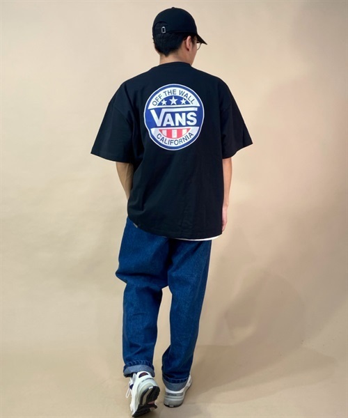 VANS バンズ 123R1010923 メンズ 半袖 Tシャツ ムラサキスポーツ限定 KK1 B24(NAVY-M)
