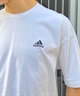 adidas アディダス メンズ 半袖 Tシャツ ワンポイントロゴ バックプリント オーバーサイズ JSY30(BK/WT-M)