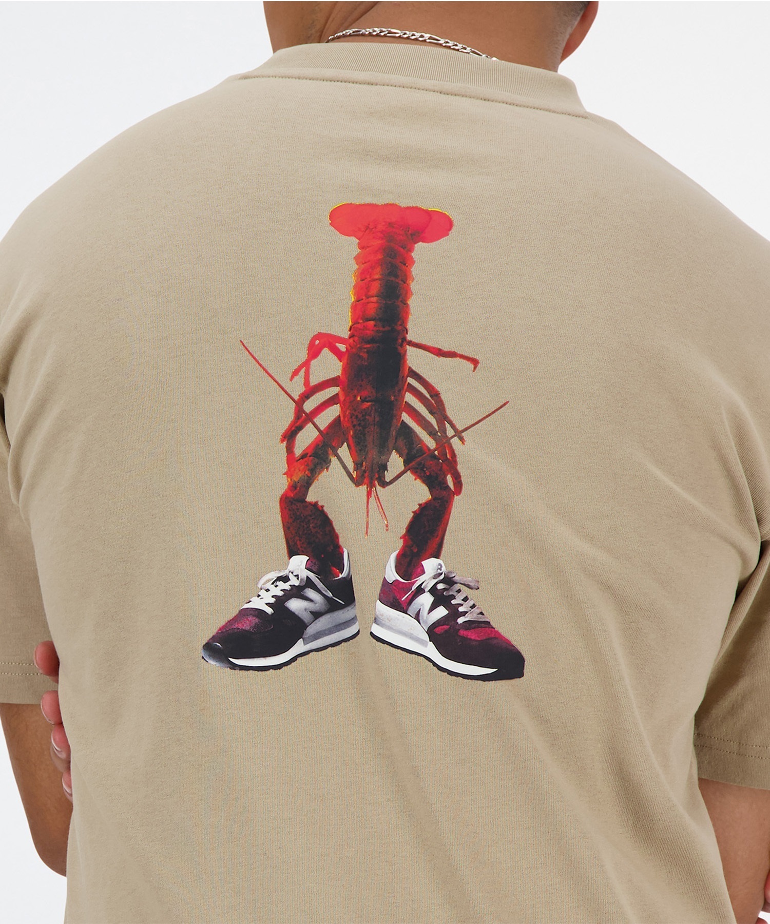 【マトメガイ対象】new balance ニューバランス Athletics Lobster リラックス ショートスリーブTシャツ メンズ 半袖 バックプリント MT41546(SOT-M)