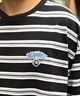 DC ディーシー DST242016 メンズ 半袖 Tシャツ ボーダー 刺繍 ロゴ ドロップ ショルダー(BLK-M)